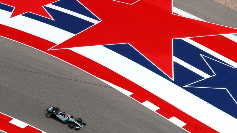 Lewis Hamilton in practice in Austin, Texas