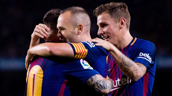 Andres Iniesta celebrates his goal