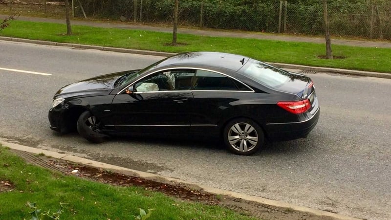 The suspect jumped out of a Mercedes and ran into the Citywest shopping centre