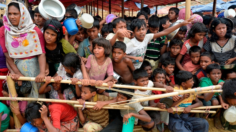 Around 600,000 Rohingya Muslims fled to Bangladesh