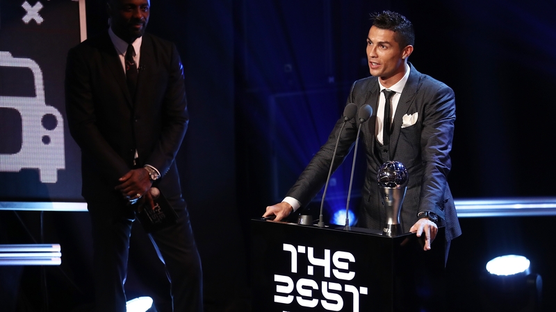 Cristiano Ronaldo has won the FIFA men's player of the year award for the second year running