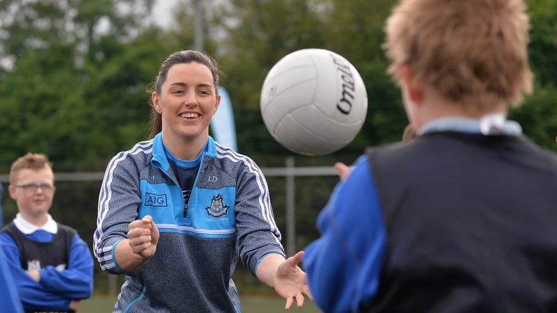 Dublin footballer Lyndsey Davey at Holy Spirit BNS in Ballymun