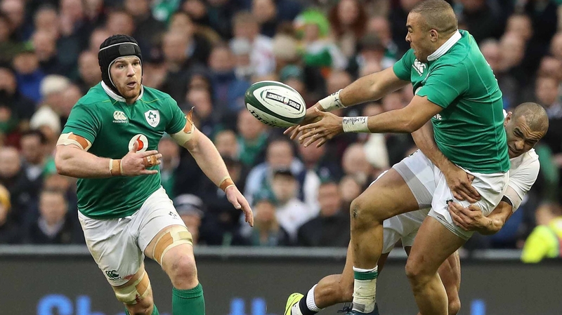 Sean O'Brien (l) says Simon Zebo is a vital part of the Ireland set-up