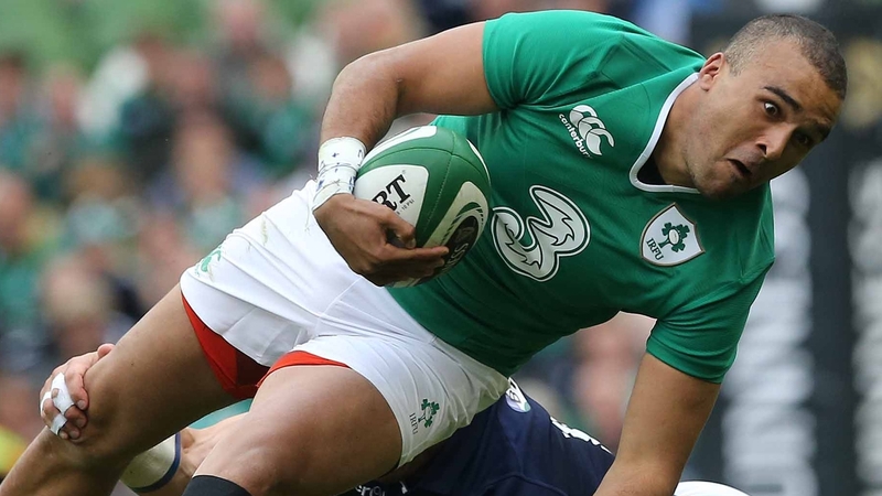 Racing 92's Simon Zebo last played for Ireland in 2017