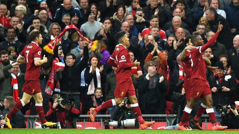 Daniel Sturridge celebrates his goal.