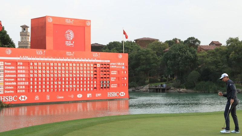 Justin Rose on the 18th