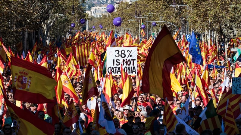 Police said around 300,000 people attended the rally, while organisers and the Spanish central government said around one million people marched