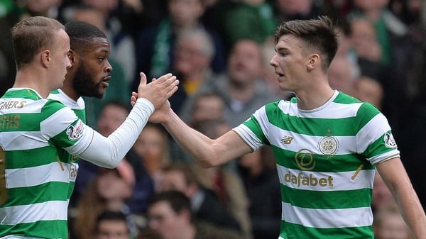 Kieran Tierney (R) wrapped it up for Celtic