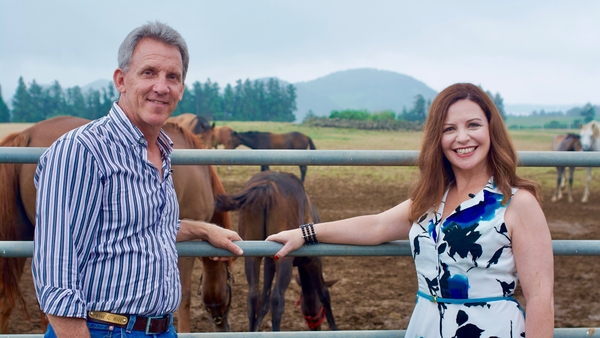 Peter Hill and Catherine Fulvio at the Pegasus Horse Farm