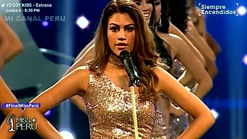 Contestant Camila Canicoba gave statistics on killings of women