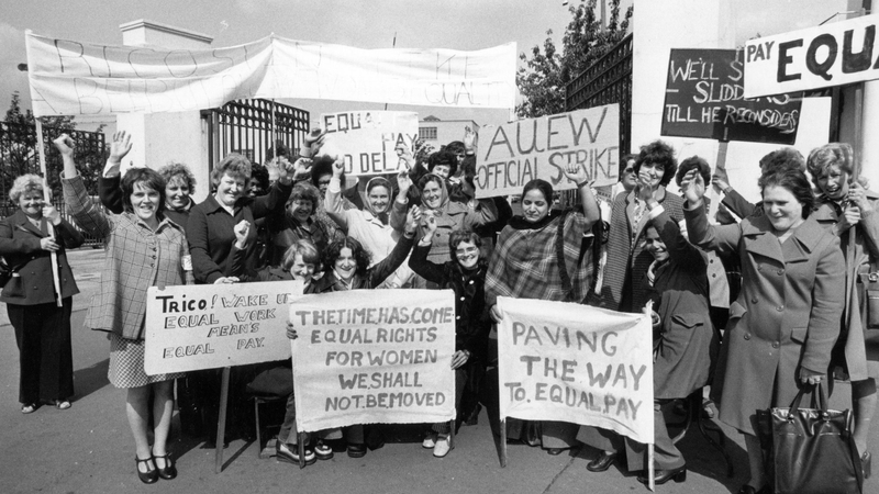 A pay equality protest in 1976 - the issue isn't going to be history any time soon