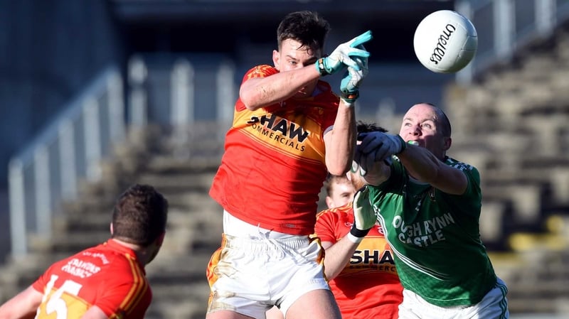 Barry Moran with Darren Beck in action in Castlebar