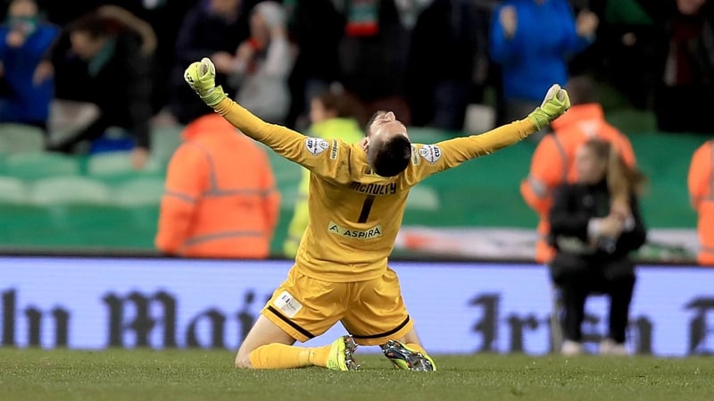 Cork goalkeeper Mark McNulty celebrates during last year's final