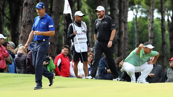 Shane Lowry and Padraig Harrington in action in Turkey