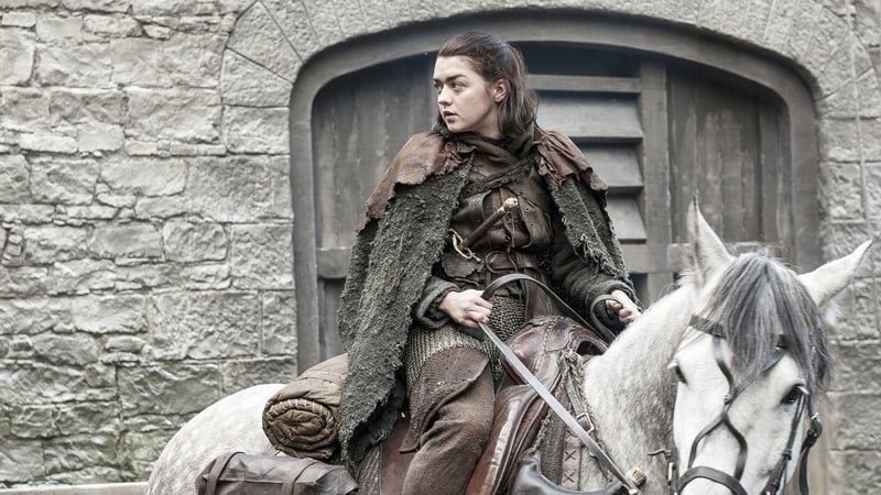 Maisie Williams as Arya Stark on Game of Thrones