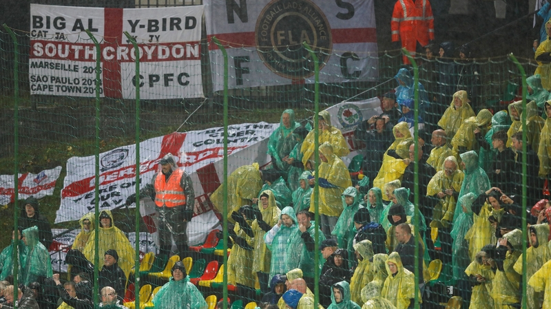 England supporters in Lithuania last month