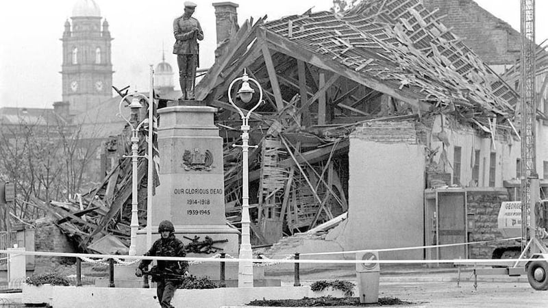 The IRA bomb was planted in a building close to the memorial