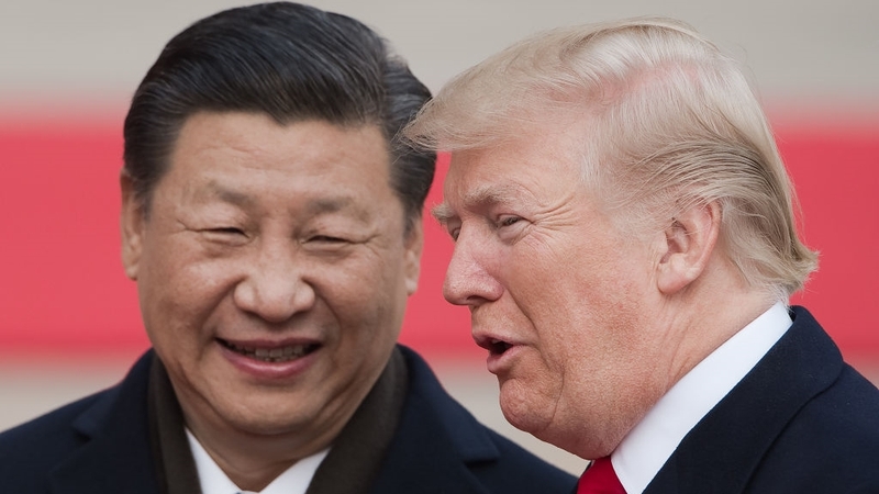 China's President Xi Jinping and Donald Trump pictured in 2017