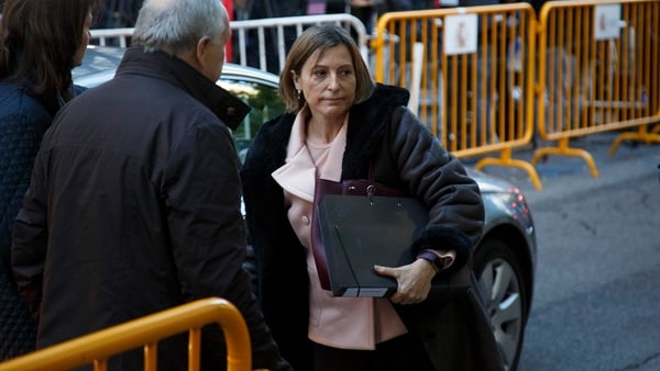 Carme Forcadell spent the night in prison while awaiting her bail payment to be be met