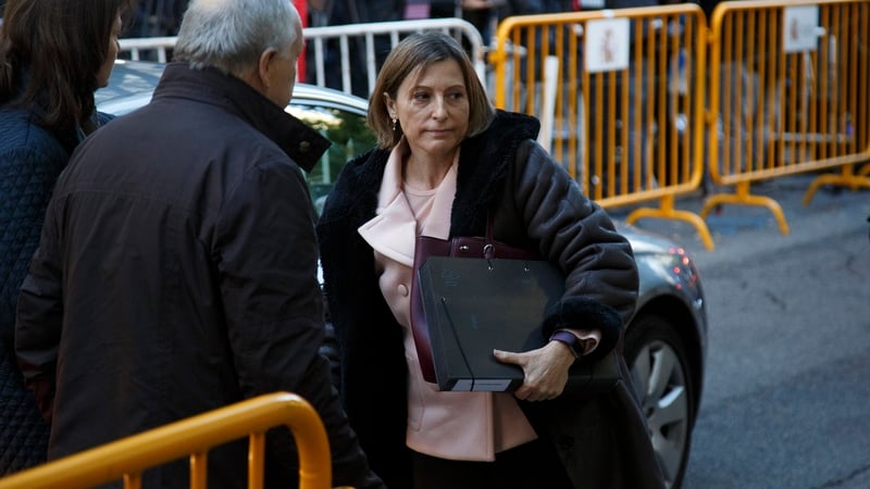 Carme Forcadell appeared at Spain's Supreme Court this morning