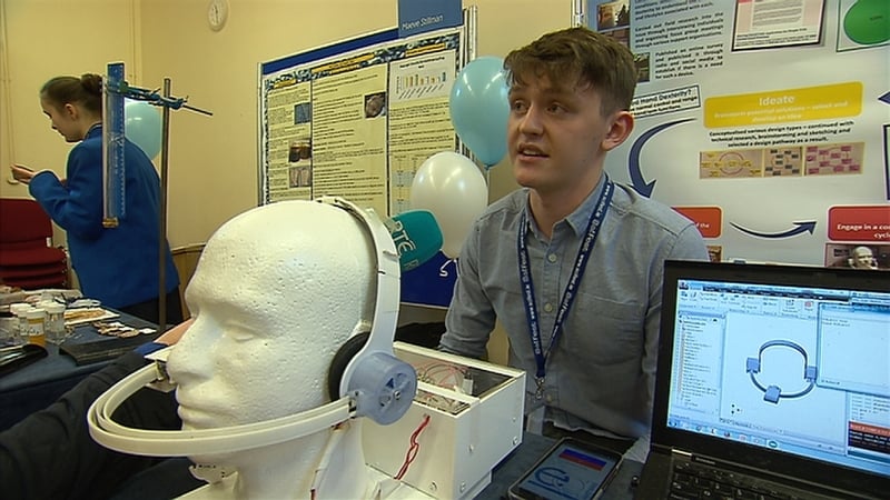 Aaron Hannon with his winning EnableArm project