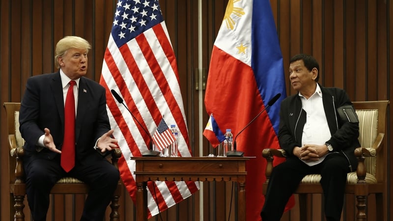 The two leaders appear before the media