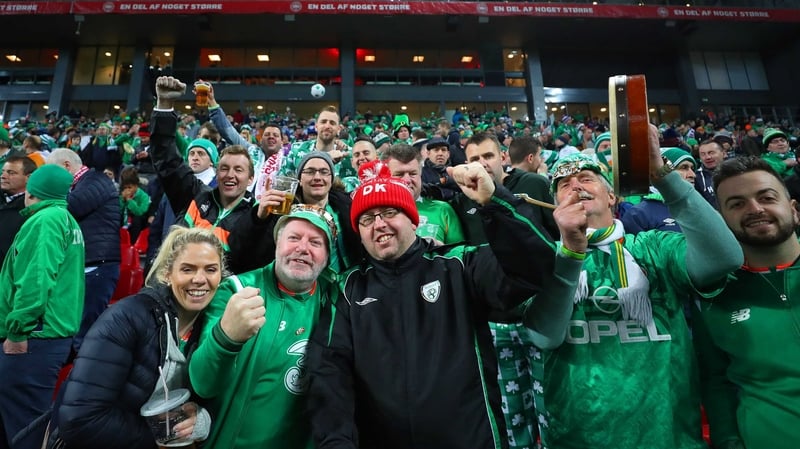 The Ireland fans out in force in Copenhagen