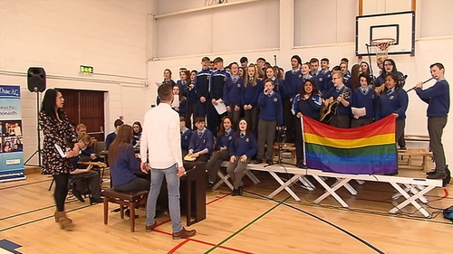 Over 550 students gathered today to hear personal stories