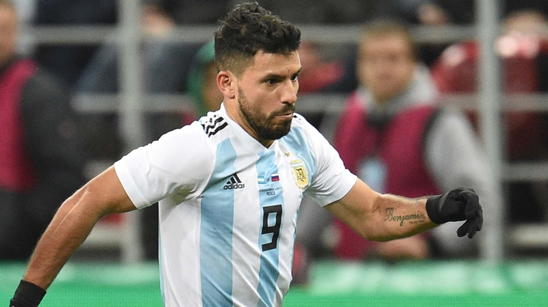 Sergio Aguero scored but did not emerge for the second half