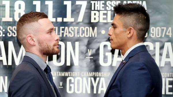 Carl Frampton stares down Horacio Garcia
