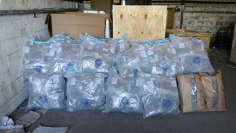 Gardaí seized an estimated €7 million worth of drugs at two industrial units in Ashbourne