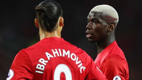 Paul Pogba (r) and Zlatan Ibrahimovic could play against Newcastle