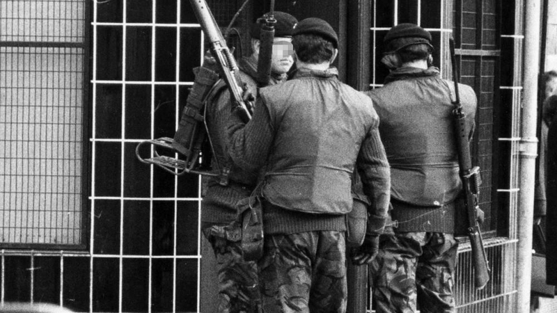 British soldiers seen on the streets of Belfast in 1972