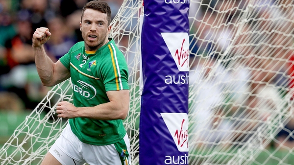 Chris Barrett celebrates his goal but it wasn't enough for Ireland