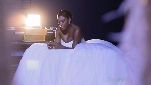 Serena Williams wore a dress by Sarah Burton for Alexander McQueen Pic: courtesy of Serena Williams Twitter account