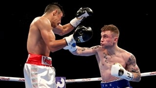 Carl Frampton lands a punch on Horacio Garcia