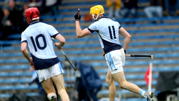David Breen (r) bagged two goals for the victors