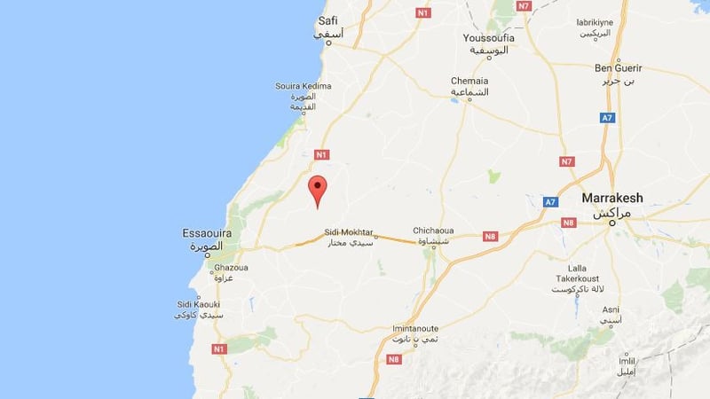 The town of Sidi Boulaalam is located around 150km west of Marrakesh (Pic: Google Maps)