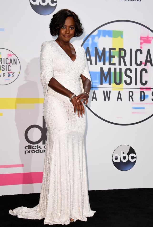 Viola Davis was a vision in white wearing this Michael Kors gown.
