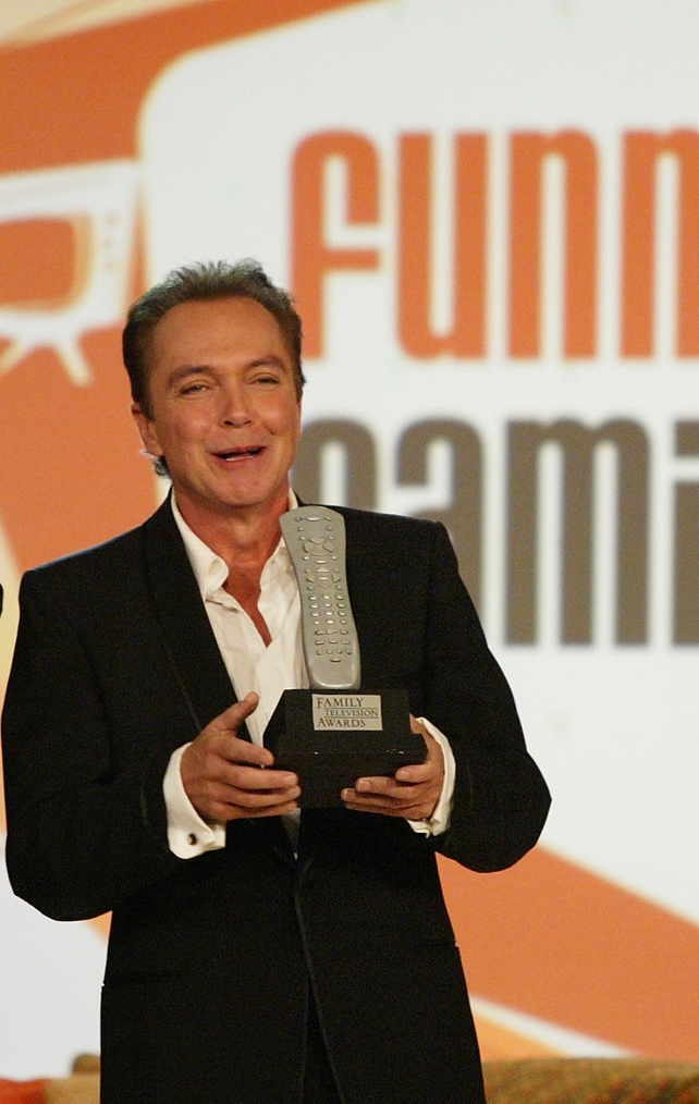 David Cassidy prepare to give out the award for the 'Funniest Family' during the taping of the 6th Annual Family Television Awards in 2004