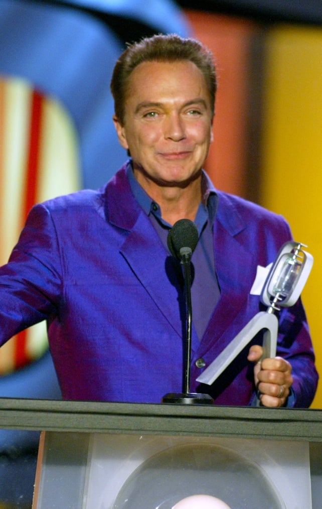 David Cassidy accepts his Hippest Fashion Plate, Male award for 'The Partridge Family' during the TV Land Awards 2003