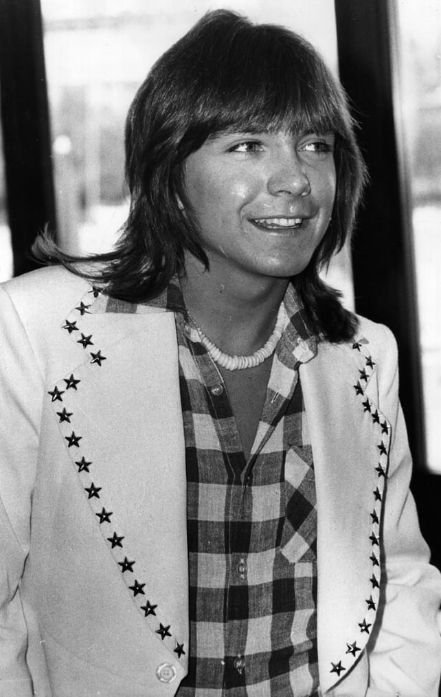 David Cassidy at a press conference in the LWT studios on the South Bank, London in 1974
