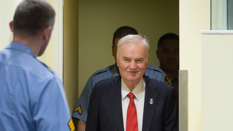 Ratko Mladic was accused of ordering the massacre of 8,000 Muslim men and boys at Srebrenica