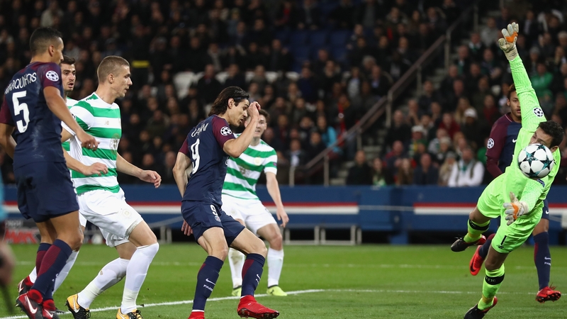 Edinson Cavani completes his hat-trick for PSG