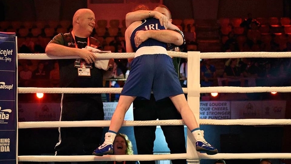 Caitlin Fryers celebrates her quarter-final win