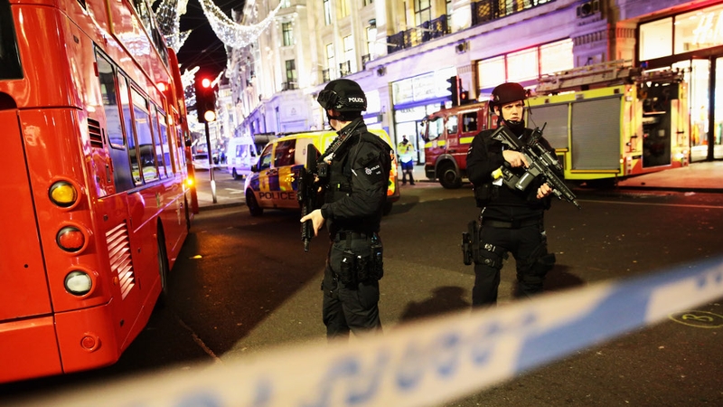 Armed police were deployed following reports of shots fired