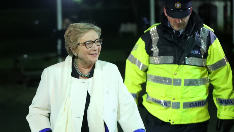 Frances Fitzgerald arriving at the Fine Gael Dublin West Convention this evening
