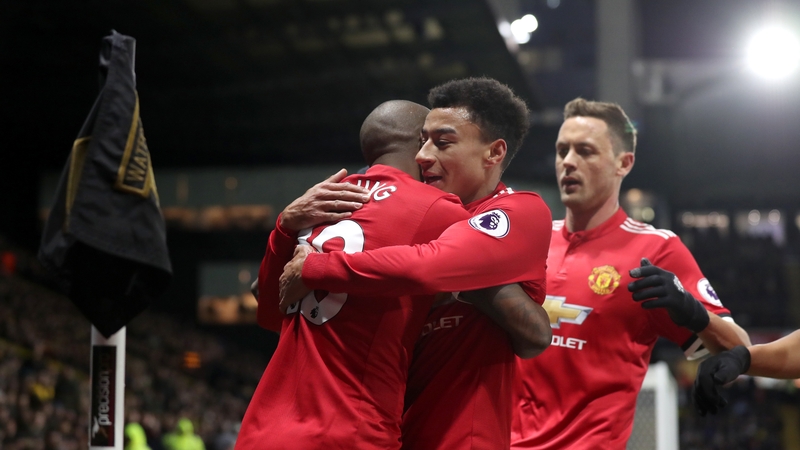 Ashley Young scored twice in the first half as Manchester United beat Watford 4-2