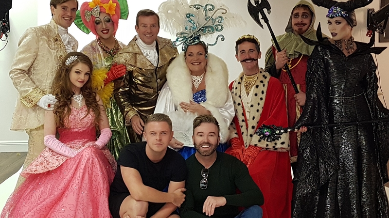 Writer/Producer Karl Broderick (front row, with sunglasses) and his panto team