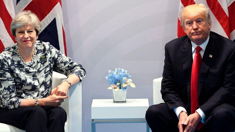 Theresa May spoke to Donald Trump by telephone today